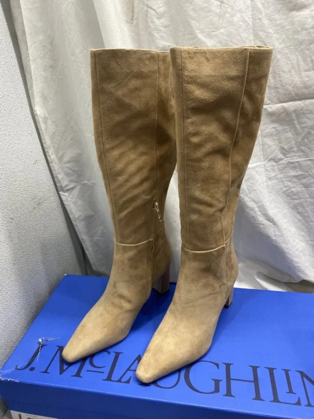 NEW J.McLaughlin Eden Tall Boots Sand Suede US W7